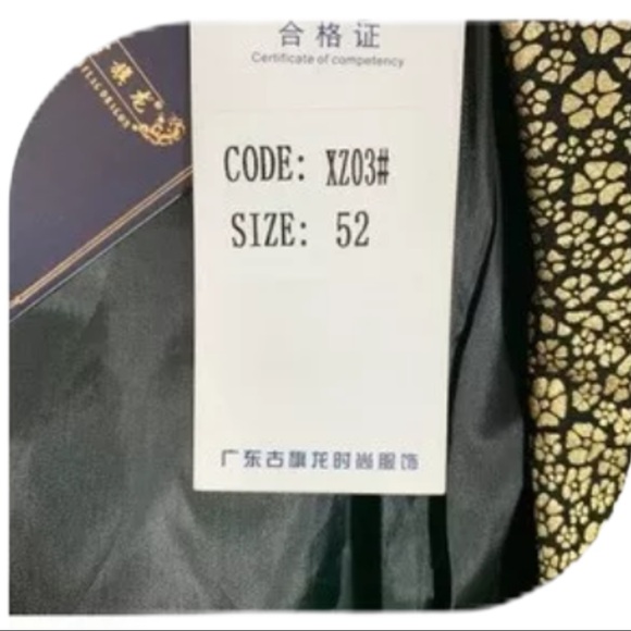 NWT Black w/ Metallic Gold Flower Fitted Blazer - Picture 10 of 11